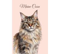 Lined Notebook 6x9: Maine Coon Notebook for Studying, Work, Note Taking | Cute Watercolor Cat Portrait Journal for School, College, University | Feline Lover Gift for Women, Men, Teens (Cat breeds)