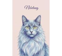 Lined Notebook 6x9: Nebelung Cat Notebook for Studying, Work, Note Taking | Cute Watercolor Cat Portrait Journal for School, College, University | Feline Lover Gift for Women, Men, Teens (Cat breeds)