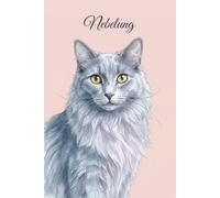 Lined Notebook 6x9: Nebelung Cat Notebook for Studying, Work, Note Taking | Cute Watercolor Cat Portrait Journal for School, College, University | Feline Lover Gift for Women, Men, Teens (Cat breeds)