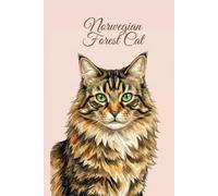 Lined Notebook 6x9: Norwegian Forest Cat Notebook for Studying, Work, Note Taking | Cute Watercolor Cat Portrait Journal for School, College, ... Lover Gift for Women, Men, Teens (Cat breeds)