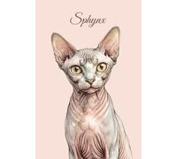Lined Notebook 6x9: Sphynx Cat Notebook for Studying, Work, Note Taking | Cute Watercolor Cat Portrait Journal for School, College, University | Feline Lover Gift for Women, Men, Teens (Cat breeds)