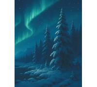 Lined Notebook - Aurora Ice: 100-Page Writing Journal with Inspirational Header and Footer Quotes