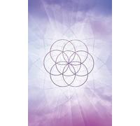 Lined Notebook Blue Purple Clouds on cover: 120 lined pages. Seed of Life design on cover.