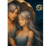 Lined Notebook: Cancer Zodiac Couple Under the Full Moon: 8.5 x 11 Inches | 100 Lined Pages | Matte Cover | Beautiful Full Wraparound Cover | Perfect for Writing, Journaling, Notes & Everyday Use