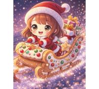 Lined Notebook - Christmas Sleigh Magic: Festive kawaii journal for notes, lists, and everyday writing