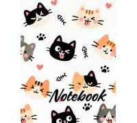 Lined Notebook: College Ruled Paper with Cute Cat Pattern Design - 100 Pages Premium Quality 8.5x11: Adorable Kitten Writing Journal for Cat Lovers, Students and Creative Writing