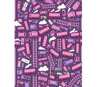 Lined Notebook: College Ruled Paper with Playful Pink and Purple Train Pattern - 100 Pages Premium Quality 8.5x11: Creative Writing Journal with ... Design for Students and Travel Enthusiasts