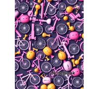 Lined Notebook: College Ruled Paper with Playful Pink Bicycles & Helmets Design - 100 Pages Premium Quality 8.5x11: Creative Journal for Cycling Enthusiasts and Students