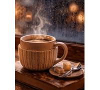 Lined Notebook: Cozy Coffee by the Window: 8.5 x 11 Inches | 100 Lined Pages | Matte Cover | Beautiful Full Wraparound Cover | Perfect for Writing, Journaling, Notes & Everyday Use