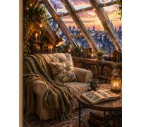 Lined Notebook - Cozy Reading Nook Sunset Aesthetic Journal: A warm and peaceful notebook inspired by quiet reading moments, soft lighting, and beautiful evening views