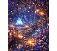 Lined Notebook - Enchanted Crystal Garden: Magical Fantasy Journal for Writing, Notes and Creative Ideas