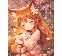 Lined Notebook - Fox Girl Spring Hug: Soft aesthetic journal for notes, lists, and everyday writing