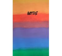 Lined Notebook - Rainbow Flow Abstract Art Cover | A5 Hardcover Book for Note Taking with 160 Pages