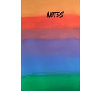 Lined Notebook - Rainbow Flow Abstract Art Cover | A5 Paperback Book for Note Taking with 160 Pages