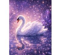 Lined Notebook: Swan in a Crystal Lake: 8.5 x 11 Inches | 100 Lined Pages | Matte Cover | Beautiful Full Wraparound Cover | Perfect for Writing, Journaling, Notes & Everyday Use