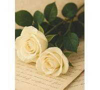 Lined Notebook - White Rose Theme: An elegant lined notebook for writing, notes, ideas, and everyday use