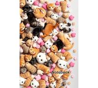 Lined Notebook: Wide Ruled Paper with Adorable Kitten and Heart Pattern - 120 Pages 6x9: Cute Cat Lover's Journal for School, Work, and Personal Reflections
