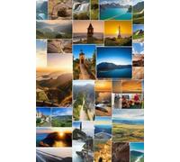 lined notebook with a cyclist motif on the cover