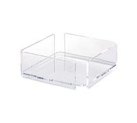 LINEE Recanati Mediterranea - Servilletero horizontal de PMMA 20 x 20 x 8 cm - Accesorio de mesa moderno - Diseño elegante fabricado en Italia (transparente)