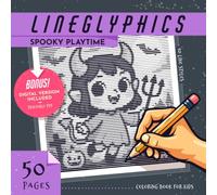 Lineglyphics Spooky Playtime Coloring Book for Kids: 50 Hidden Line Pictures to Color and Reveal | One-Color Activity Book for Children
