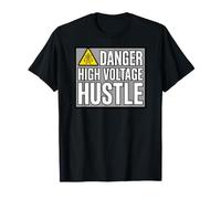 Lineman Danger High Voltage Hustle Electrical Work Camiseta