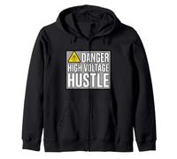 Lineman Danger High Voltage Hustle Electrical Work Sudadera con Capucha