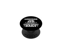 Lineman Pancake Portar Panqueques Diario Texto Blanco Rough PopSockets PopGrip Adhesivo
