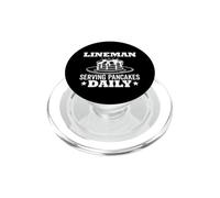 Lineman Pancake Portar Panqueques Diario Texto Blanco Rough PopSockets PopGrip para MagSafe