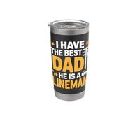 Lineman Papá Padre Liniero Eléctrico Vaso térmico de acero inoxidable de doble pared