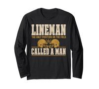 Lineman The Only Position Called A Man Football Player Manga Larga