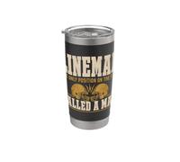 Lineman The Only Position Called A Man Football Player Vaso térmico de acero inoxidable de doble pared
