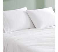 Linen Closet Luxury Cotton - Juego de 2 Fundas de Almohada de algodón orgánico de 300 Hilos, tamaño King, Color Blanco ártico
