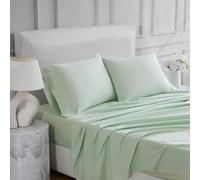 Linen Closet Ultimate - Juego de sábanas de percal, tamaño Queen, 4 Piezas, Color Verde Salvia