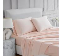 Linen Closet Ultimate Percal Blush Queen Juego de sábanas de 4 Piezas
