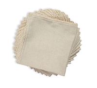 Linen Clubs - Servilletas de lino de algodón - Natural - 20 x 20 (juego de 12) - aspecto de lino premium - 100% fibra celulosa natural
