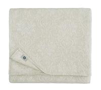 Linen & Cotton Jacquard Damasco Mantel de Tela Waverly - 52% Lino, 48% Algodón, Beige Natural (147 x 350 cm) Grande Large para el Hogar Cocina Gastronomía Boda Cumpleaños Comunion Celebración