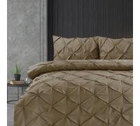 Linen Home Juego de funda de edredón de microfibra suave con 2 fundas de almohada, fácil cuidado, sin arrugas, color gris pardo profundo, tamaño Super King