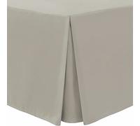 Linen Home Sábana bajera plisada para cama doble, cenefa de plataforma, microfibra suave cepillada, fácil cuidado, no necesita planchado (doble, lino)