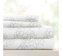 Linen Market 4 Piece King Bedding Sheet Set (Vines Gray) - Sleep Better Than Ever with These Ultra-Soft & Cooling Bed Sheets for Your King Size Bed -