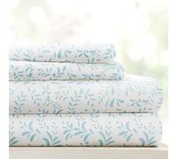 Linen Market Hotel Collection Juego de sábanas ultrasuaves y refrescantes tamaño King de 4 Piezas, Duerme Mejor Que Nunca, Bolsillo Profundo para colchones de 40,6 cm, vides Azul Claro