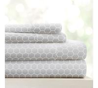 Linen Market Juego de sαbanas California King de microfibra con estampado de doble cepillado, 4 piezas, certificado Oeko-TEX, ultra suave y sin a