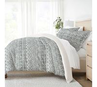 Linen Market Juegos de Funda de edredón, Microfibra, Azul Marino rústico, matrimonial/Queen