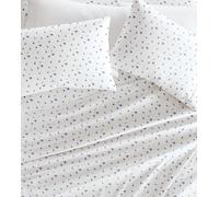 Linen Market LM Pattern 4PC Juego de sábanas, Microfibra, Azul Claro Floral Suave, Matrimonio