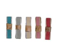 Linen Ribbon Colored Soft Durable Premium Material For Gift Wrapping Sewing DIY Projects 5Pcs Set 2.5x2cm