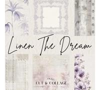 Linen The Dream Cut & Collage: Minimalist Watercolor French Fabric Inspiration, Vintage Textile Paper Collection for Scrapbooking, Journaling, and Creative Projects