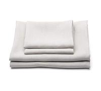 LinenMe Juego de Toalla de ba?o de Lino en Color Plata Modelo Lara 2 Toallas Grandes y 2 Toallas de Mano, Hecho en Europa, Ropa de baño, Ropa de Cama Europea, Lavado a máquina, Super Absorbente