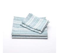 LinenMe Juego de Toallas de ba?o de Lino en Color Azul Marino Modelo Multistripe, 2 Toalla Grande y 2 Toallas, Hecho en Europa, Ropa de baño, Ropa de Cama Europea, Lavado a máquina, Super Absorbente