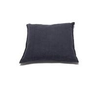 LinenMe Lino Funda de Cojin Anthracite Terra Fringe, 30 x 40 cm