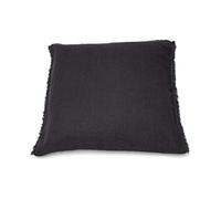LinenMe Lino Funda de Cojin Charcoal Terra Fringe, 30 x 40 cm