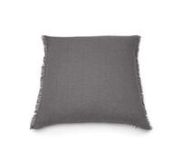 LinenMe Lino Funda de Cojin Graphite Terra Fringe, 30 x 50 cm